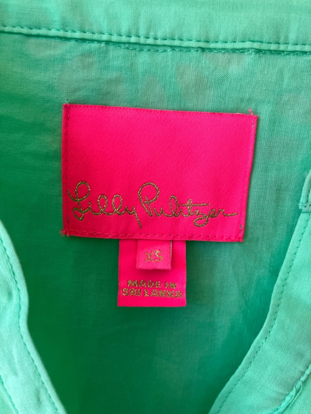 LILLY PULITZER BEKAH Resort Wear Patina Green Eyelet Dress with Pom Poms Size XS - Picture 2 of 9
